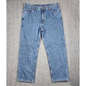 Full Blue Fleece Lined Jeans Mens 38x30‎ Blue Insulated Thermal Denim Pants